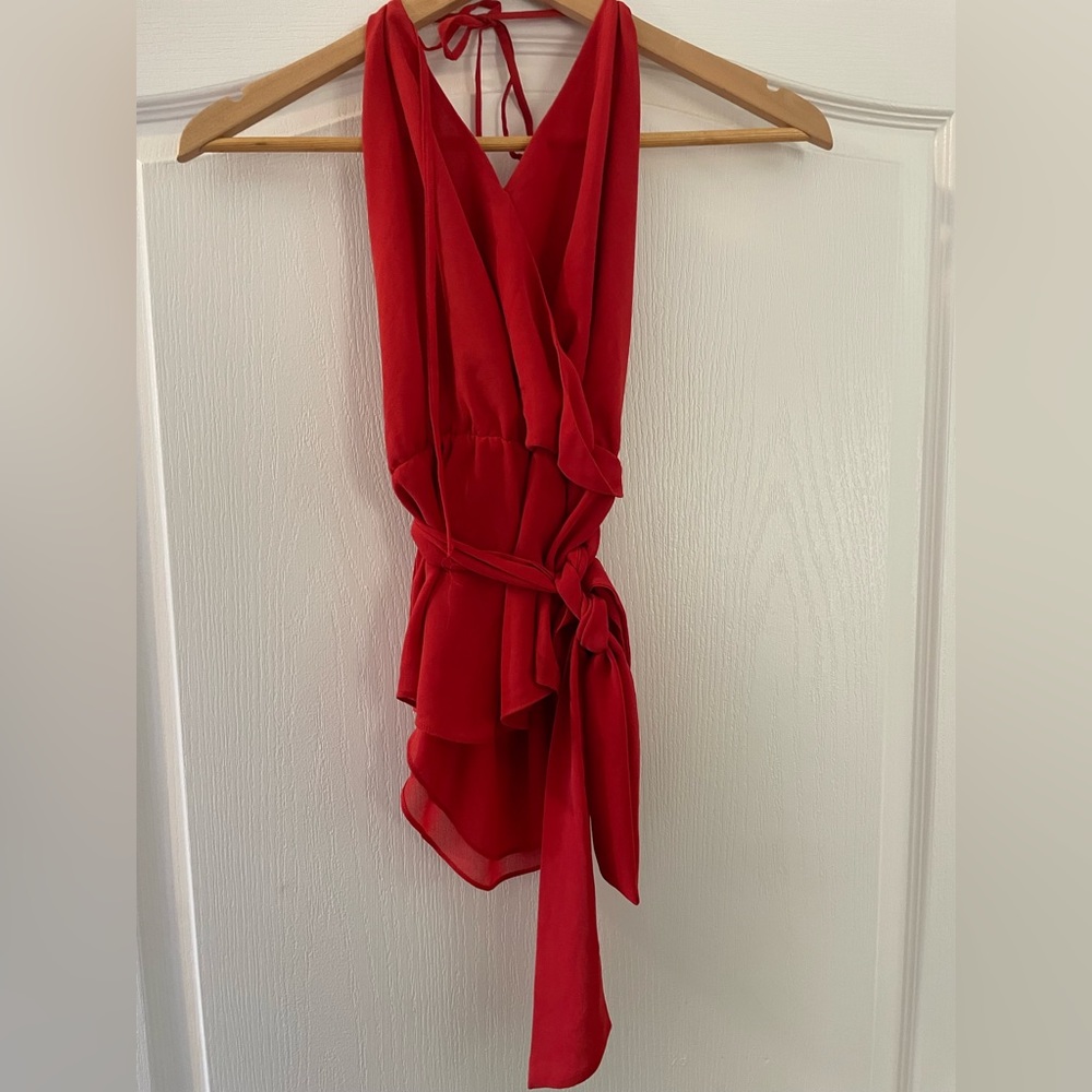 gorgeous buh gorgeous halter top with waist tie